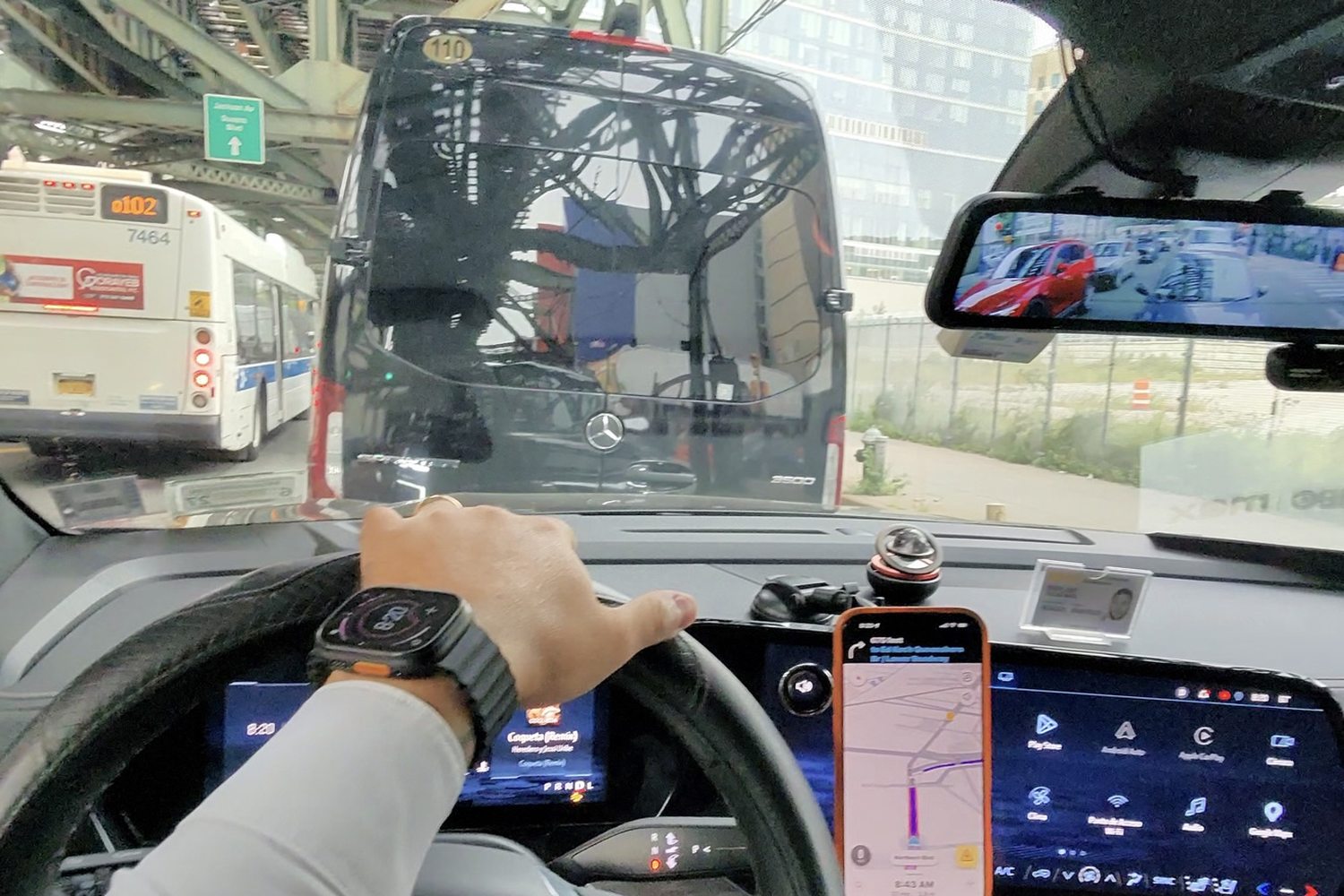 Inside an EJV vehicle